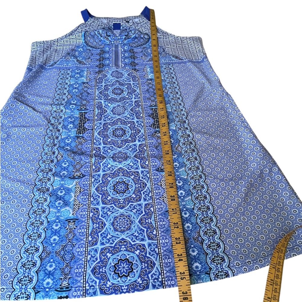 Cabana Life Blue Patterned Halter Dress - Picture 11 of 11